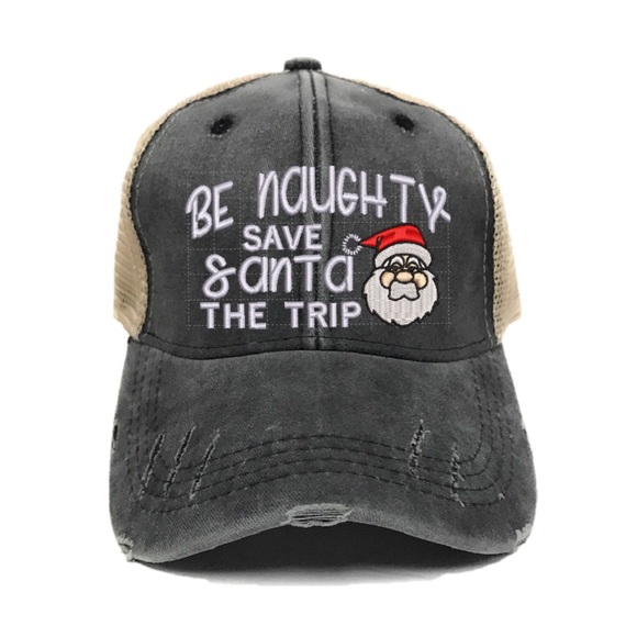 New Christmas Santa Custom Embroidered Trucker Hat NEW Made To Order - Picture 1 of 1